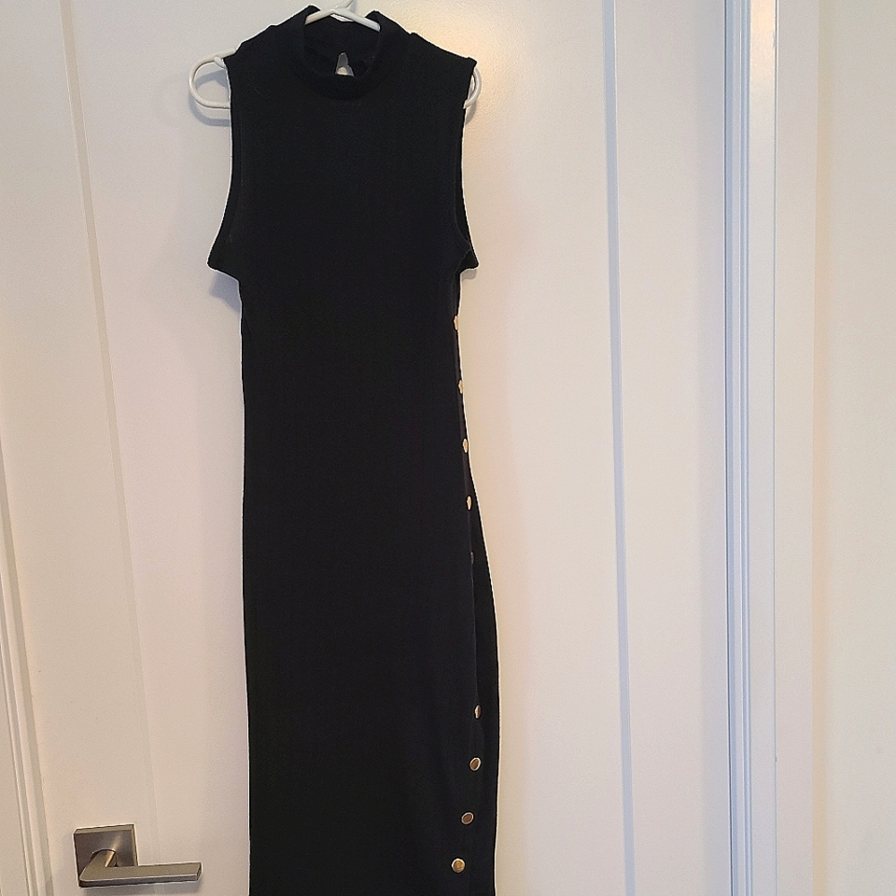 Seductions bodycon high neck Black Dress, Size XS.